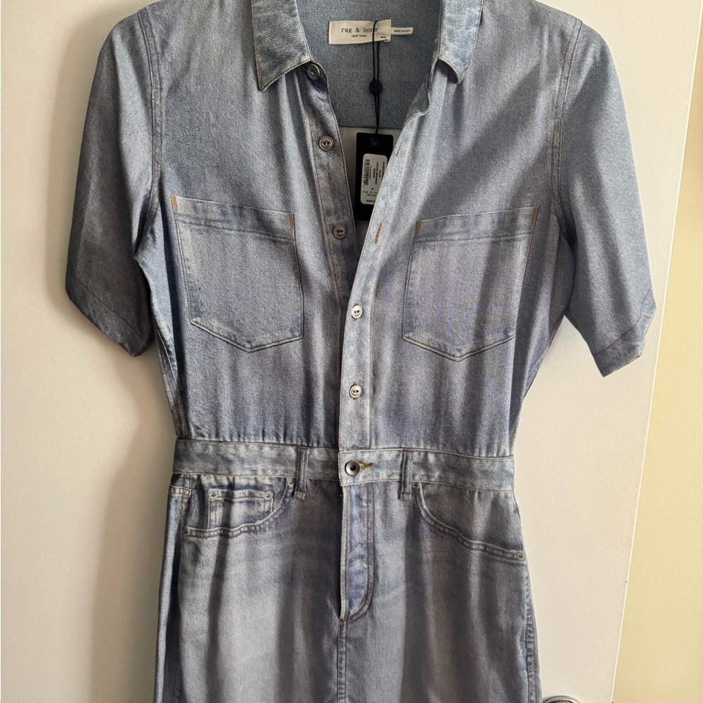 Rag & Bone Blue Denim Dress - Picture 2 of 7